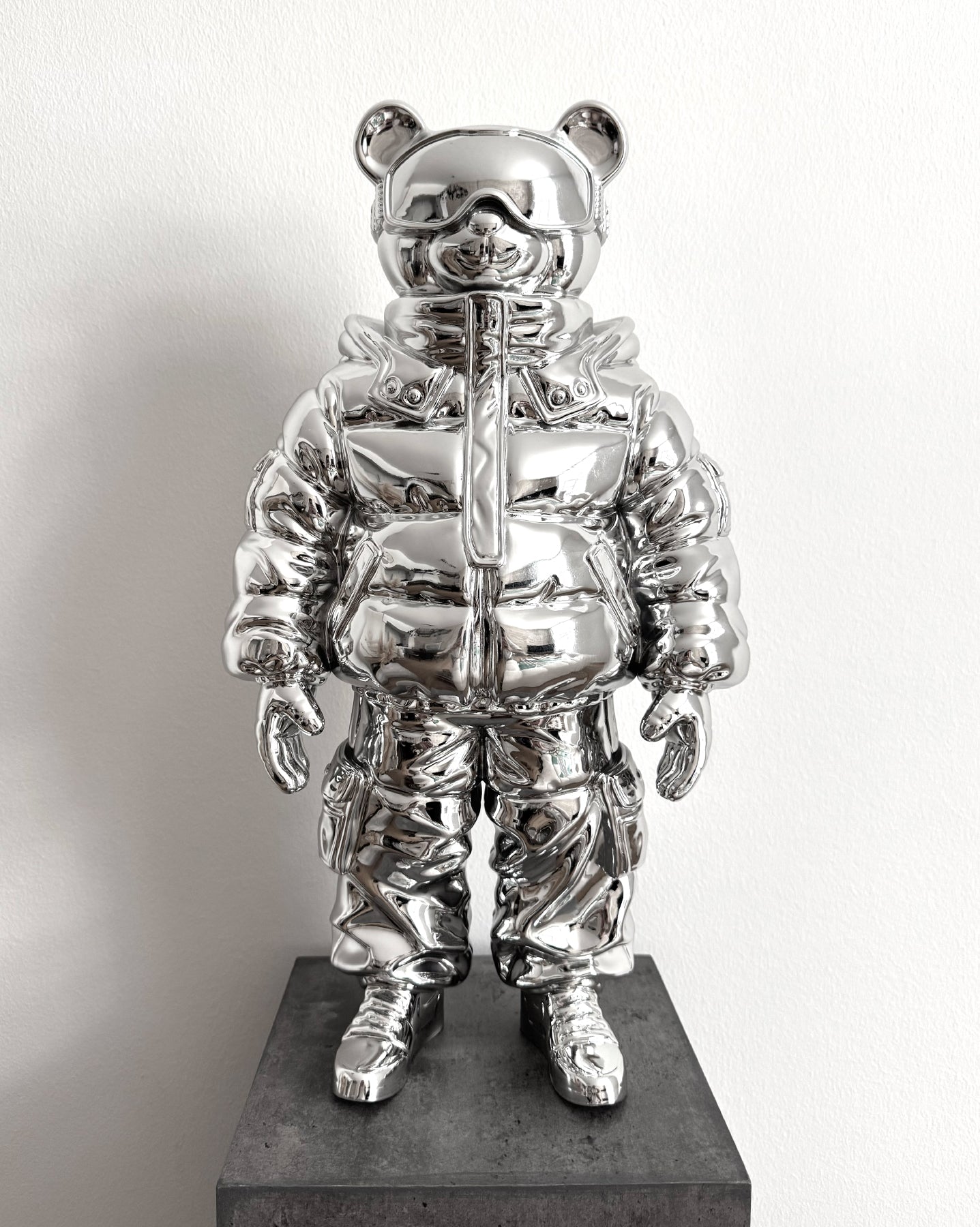 Chrome Astrobear Sculpture, 50cm
