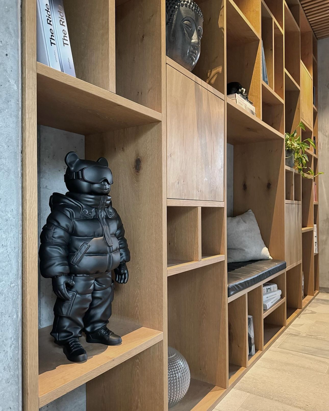 Black Astrobear Sculpture, 60cm