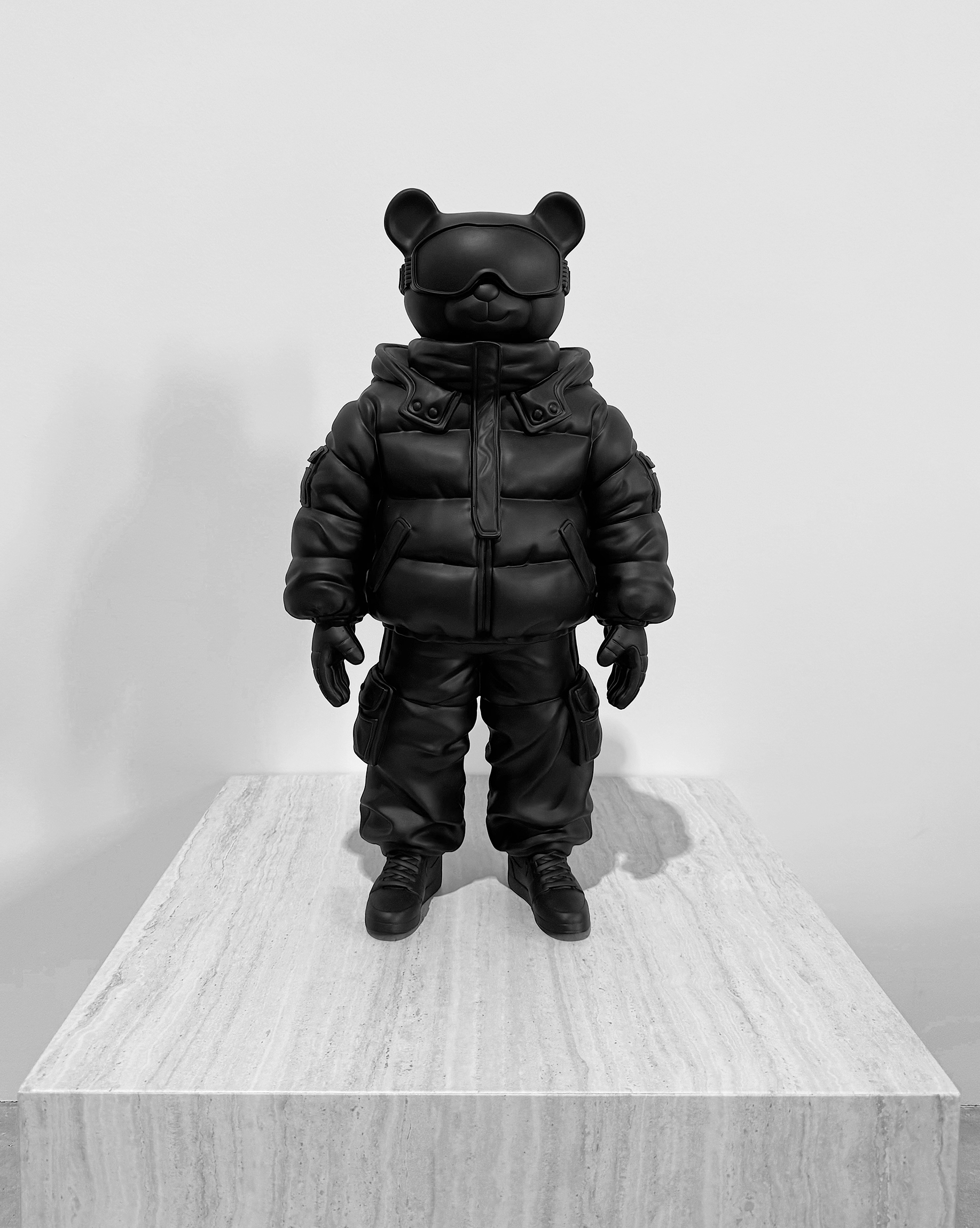 Black Astrobear Sculpture, 60cm