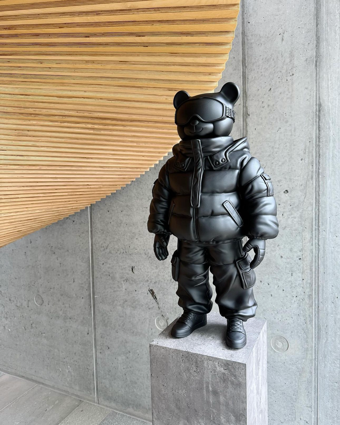 Black Astrobear Sculpture, 60cm