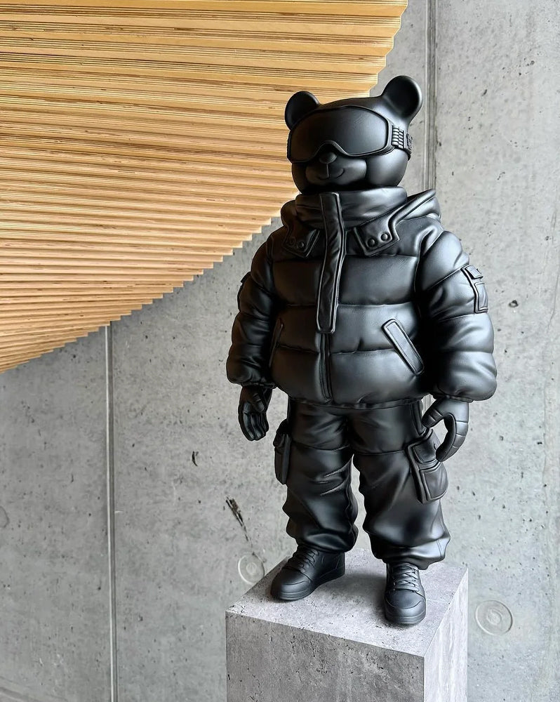 Black Astrobear Sculpture, 60cm