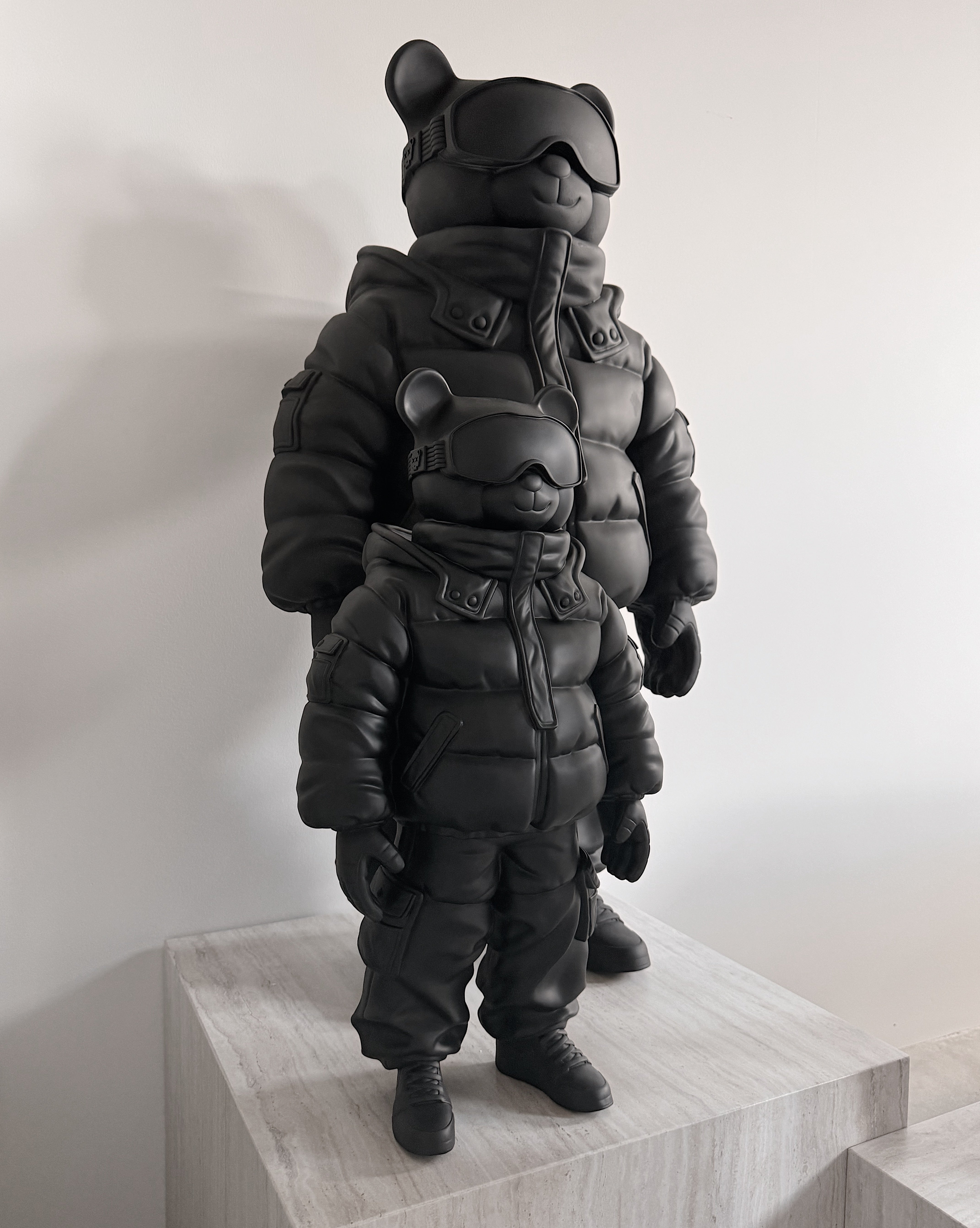Black Astrobear Sculpture, 60cm