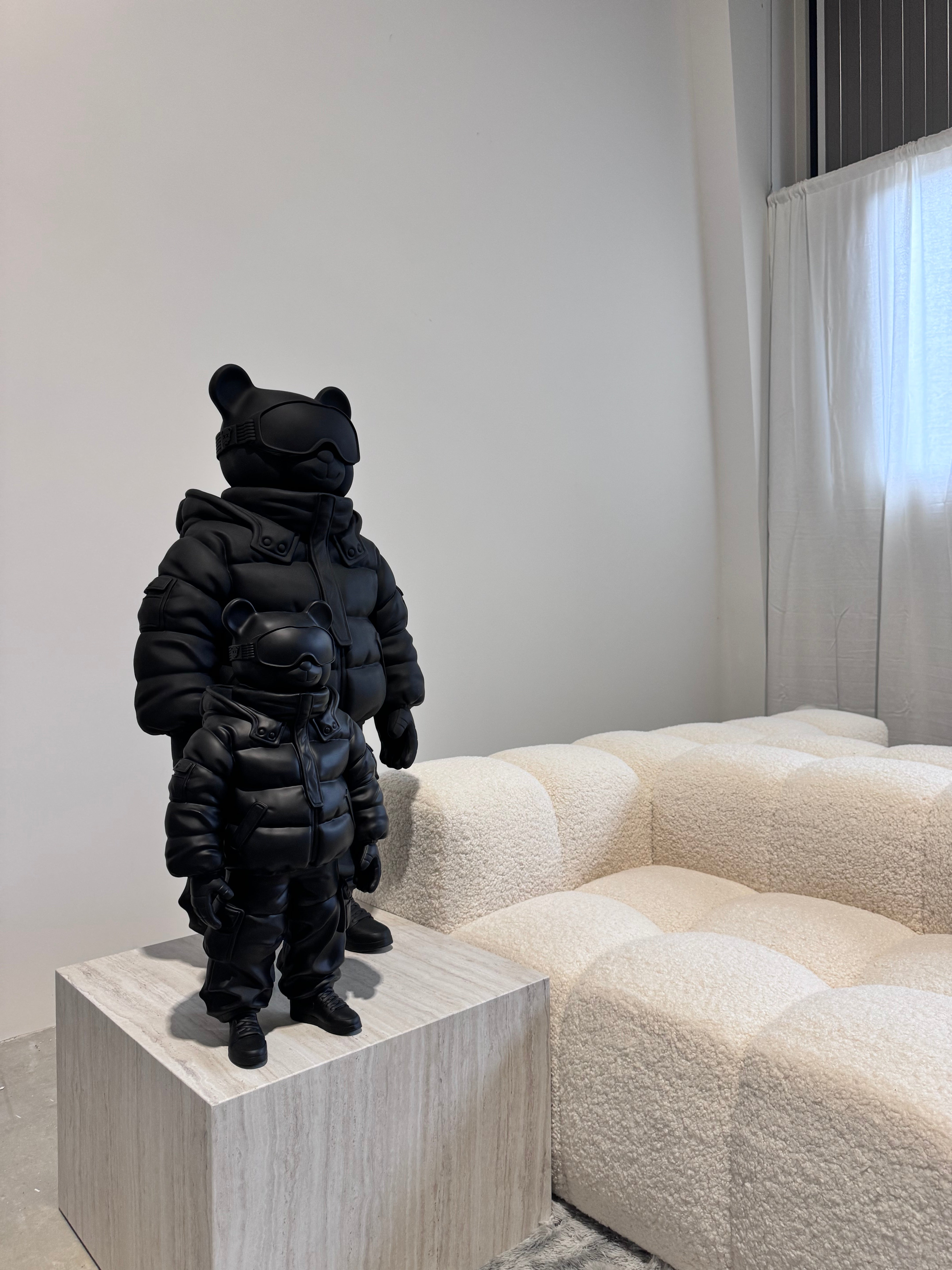 Black Astrobear Sculpture, 60cm