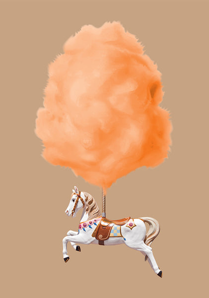Candyfloss Horse Orangebrown