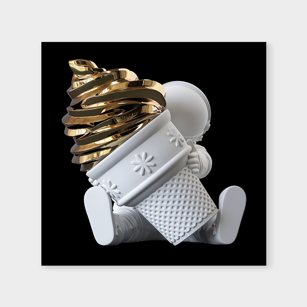 Fat Astronaut 00B Whitegold Mirrored