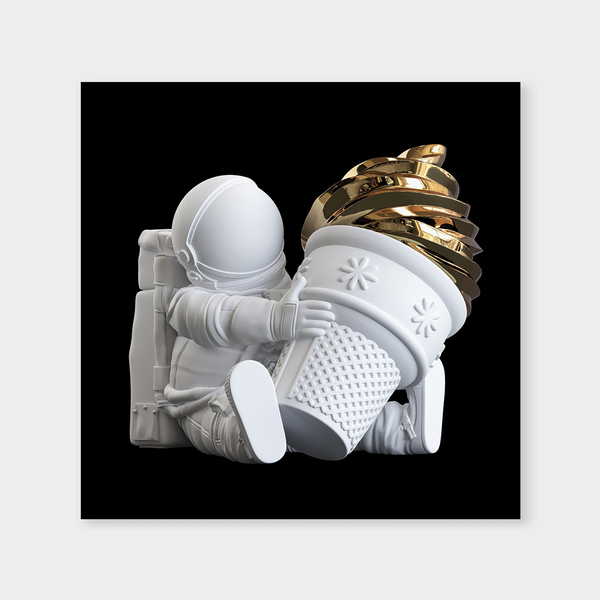 Fat Astronaut 45B Whitegold Mirrored