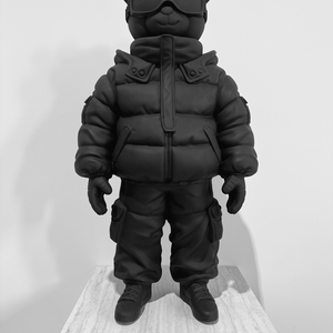 Black Astrobear Sculpture, 100cm