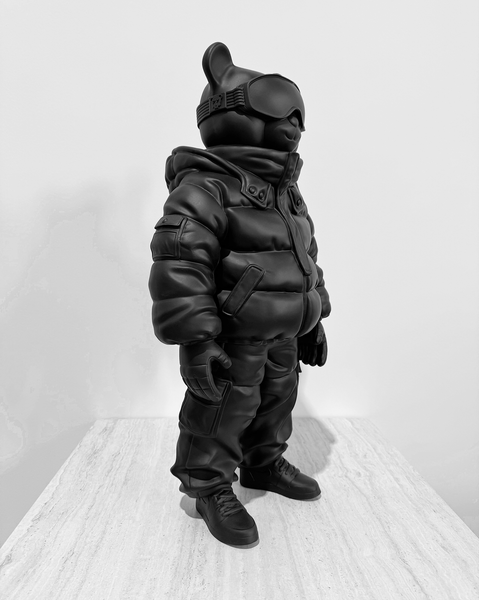 Black Astrobear Sculpture, 60cm