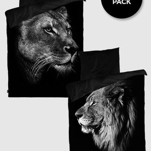 Black King/Lioness - 2 sets duvets