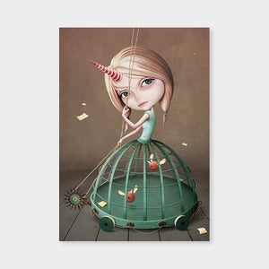 Unicorn Girl in a Cage II